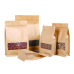 20 X 30 + 8CM Brown Paper Bags with Bottom and Side Gadget + Ziplock + Window 4 Layer Bag (100 Pcs)